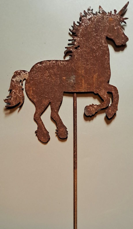 Metallstecker Einhorn