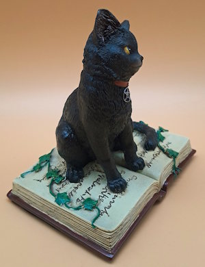 schwarze Katze Deko