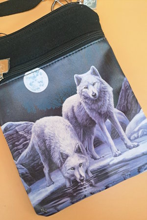 Tasche weiße Wölfe