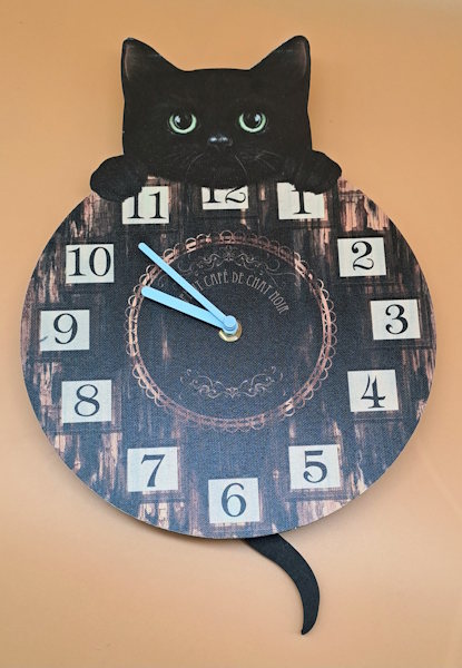 Katzen-Wanduhr